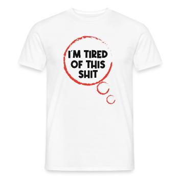 Je ne me soucie pas d’une déclaration - T-shirt homme - blanc - Devant - AI Model Male 178 dark (178cm)