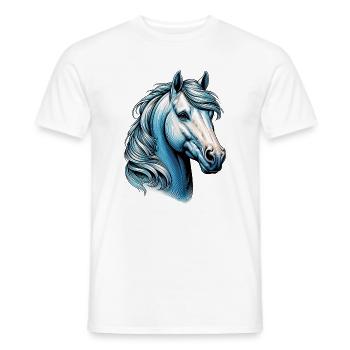Cheval - T-shirt homme - blanc - Devant - AI Model Male 178 dark (178cm)