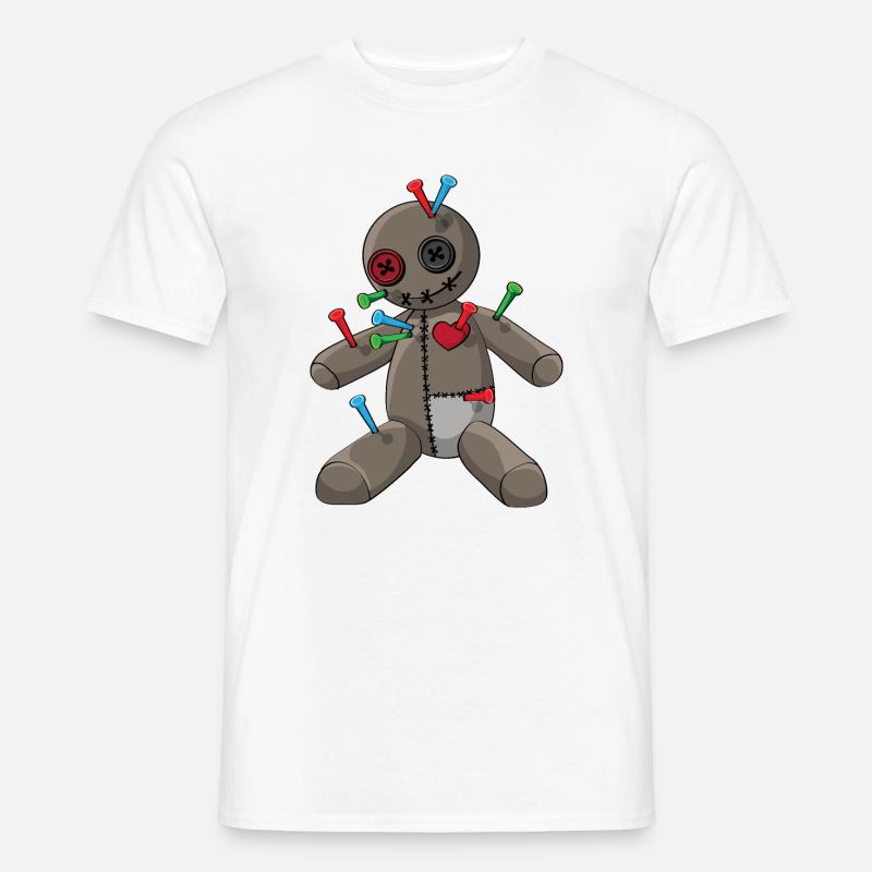 Phasmophobia Voodoo Puppe mit bunte Nadeln - Männer T-Shirt - Weiß
