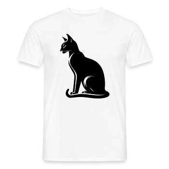Abessiner Katze - Männer T-Shirt - Weiß - Vorne - AI Model Male 178 dark (178cm)