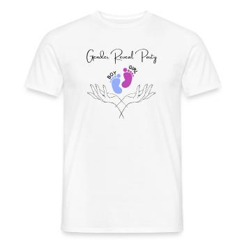 Gender Reveal Boy or Girl - Men's T-Shirt - white - Front - AI Model Male 178 dark (178cm)