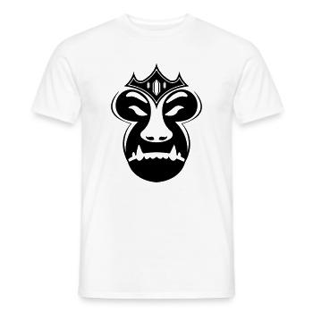 Monkey King – Emblem of Urban Domination - Men's T-Shirt - white - Front - AI Model Male 178 dark (178cm)
