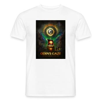 Le regard d’Odin – L’œil qui voit tout - T-shirt homme - blanc - Devant - AI Model Male 178 dark (178cm)