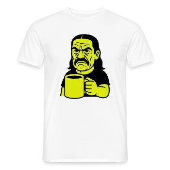Angry Coffee Man - Männer T-Shirt - Weiß - Vorne - AI Model Male 178 dark (178cm)