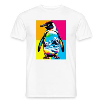 pingouin - T-shirt homme - blanc - Devant - AI Model Male 178 dark (178cm)