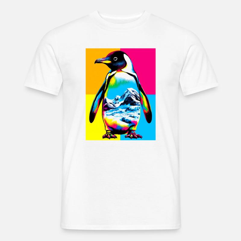 Pinguin - Männer T-Shirt - Weiß