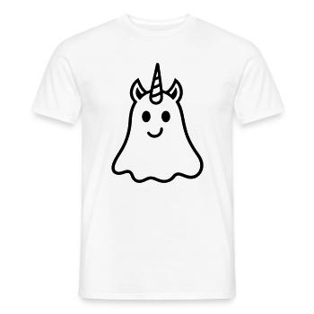Unicorn Ghost - Men's T-Shirt - white - Front - AI Model Male 178 dark (178cm)