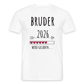 Werdender Bruder 2026 Geschenk Schwangerschaft - Männer T-Shirt - Weiß - Vorne - AI Model Male 178 dark (178cm)