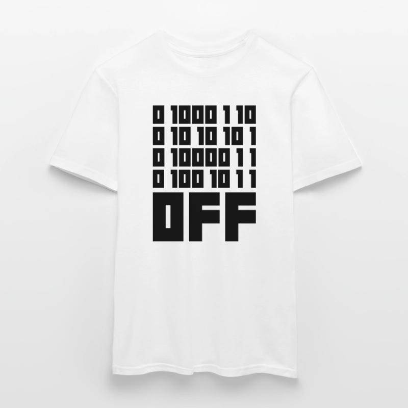 Binary Code F**k OFF – Humour Nerd & Geek Code T-shirt homme