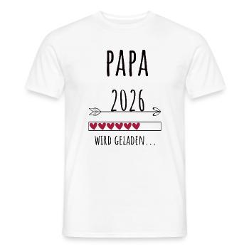 Werdender Papa 2026 Geschenk Schwangerschaft - Männer T-Shirt - Weiß - Vorne - AI Model Male 178 dark (178cm)