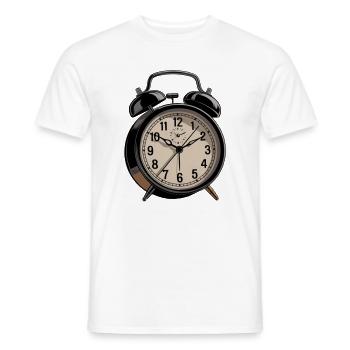Réveille-matin - T-shirt homme - blanc - Devant - AI Model Male 178 dark (178cm)