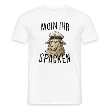 Captain's lamb Moin her Spacken - Men's T-Shirt - white - Front - AI Model Male 178 dark (178cm)