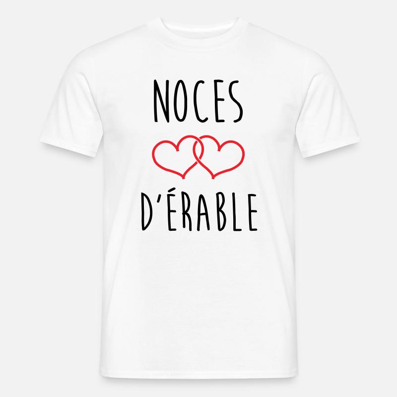 Noces d'Érable 58 ans de mariage - T-shirt homme - blanc