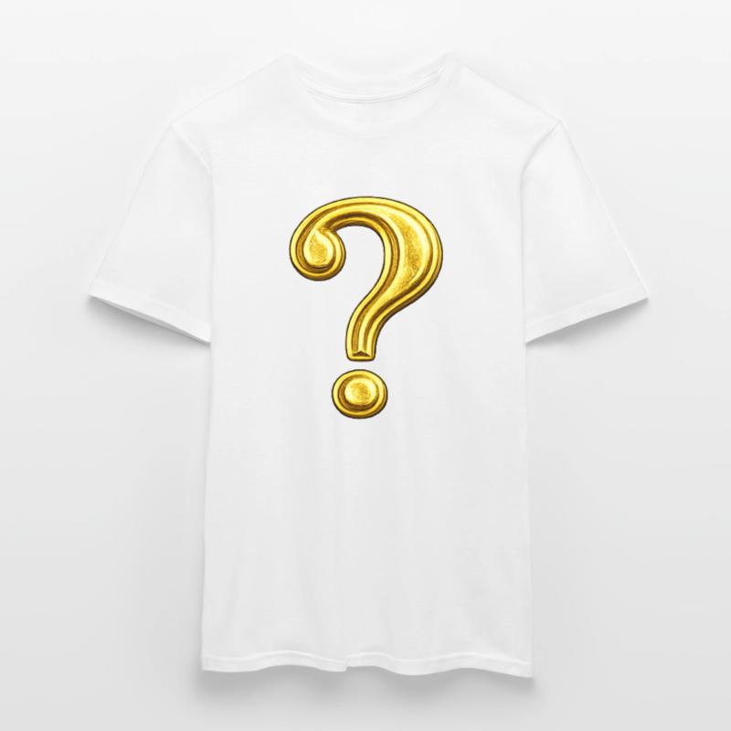 Conception du point d’interrogation doré T-shirt homme