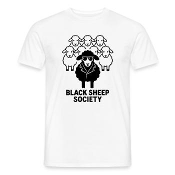 Anticonformiste : Le Cercle des Moutons Noirs - T-shirt homme - blanc - Devant - AI Model Male 178 dark (178cm)