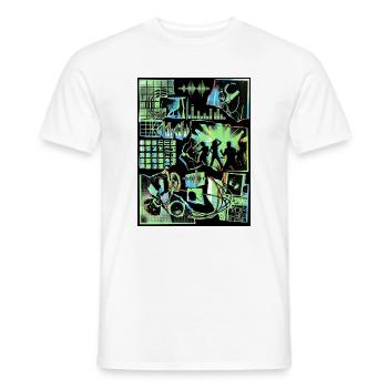 Electro Party Vintage - Männer T-Shirt - Weiß - Vorne - AI Model Male 178 dark (178cm)