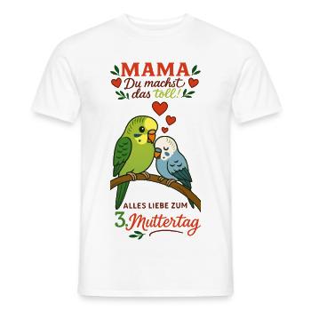 3. Muttertag - Männer T-Shirt - Weiß - Vorne - AI Model Male 178 dark (178cm)
