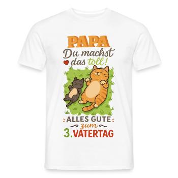 3. Vatertag - Papa Du machst das toll - Männer T-Shirt - Weiß - Vorne - AI Model Male 178 dark (178cm)