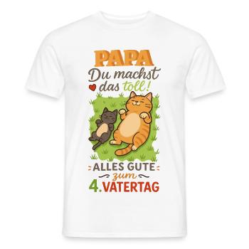 4. Vatertag - Papa, Du machst das toll - Männer T-Shirt - Weiß - Vorne - AI Model Male 178 dark (178cm)