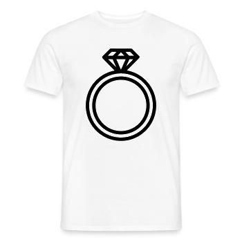 Ring - Männer T-Shirt - Weiß - Vorne - AI Model Male 178 dark (178cm)