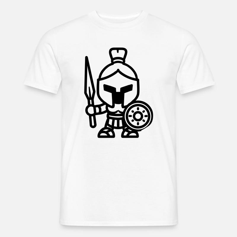 Spartanisch - Männer T-Shirt - Weiß