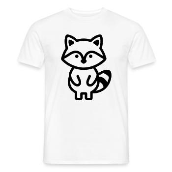 raccoon - Men's T-Shirt - white - Front - AI Model Male 178 dark (178cm)