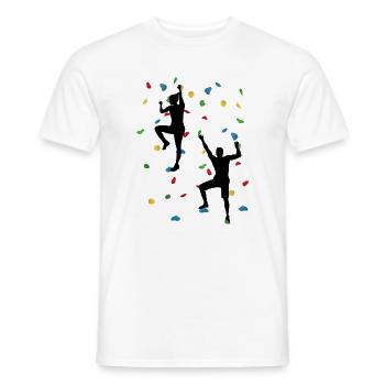 Climbing Wall Duo – Climbing Challenge - Men's T-Shirt - white - Front - AI Model Male 178 dark (178cm)