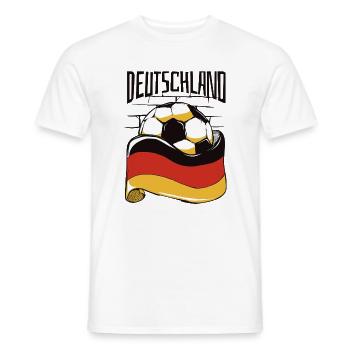 Deutschland Fussball Fan T-Shirt - Männer T-Shirt - Weiß - Vorne - AI Model Male 178 dark (178cm)