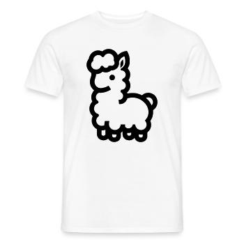 Alpaka - Männer T-Shirt - Weiß - Vorne - AI Model Male 178 dark (178cm)