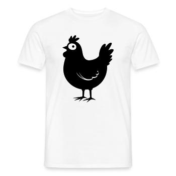 chicken - Men's T-Shirt - white - Front - AI Model Male 178 dark (178cm)