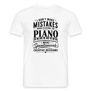 Piano Gift for Pianist and Music Teacher - Men's T-Shirt - white - Front - AI Model Male 178 dark (178cm)