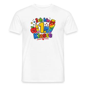 1. Klasse Schulkind Schulanfang - Männer T-Shirt - Weiß - Vorne - AI Model Male 178 dark (178cm)