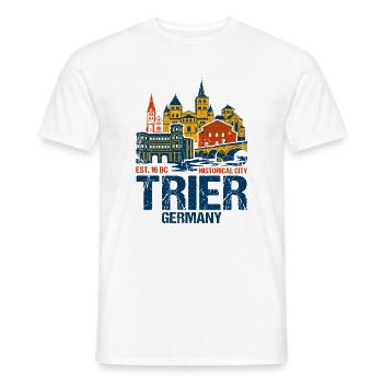 Historical Trier Germany City Skyline Novelty - Männer T-Shirt - Weiß - Vorne - AI Model Male 178 dark (178cm)