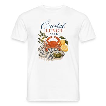 Coastal Lunch Club Crab Mediterranean - Men's T-Shirt - white - Front - AI Model Male 178 dark (178cm)