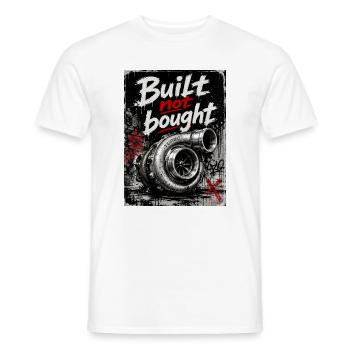 Racer - built not bought - Men's T-Shirt - white - Front - AI Model Male 178 dark (178cm)