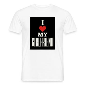 Ich liebe meine Freundin, ich liebe meine Freundin, ich liebe sie - Männer T-Shirt - Weiß - Vorne - AI Model Male 178 dark (178cm)
