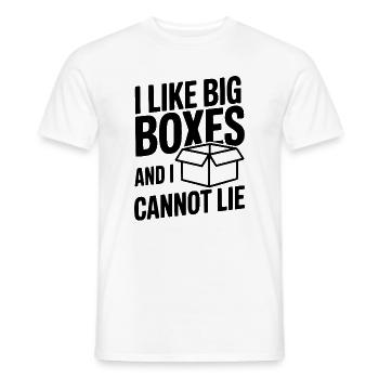 Ich mag große Kisten und kann nicht lügen - Männer T-Shirt - Weiß - Vorne - AI Model Male 178 dark (178cm)