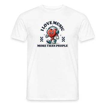 I love music - Männer T-Shirt - Weiß - Vorne - AI Model Male 178 dark (178cm)