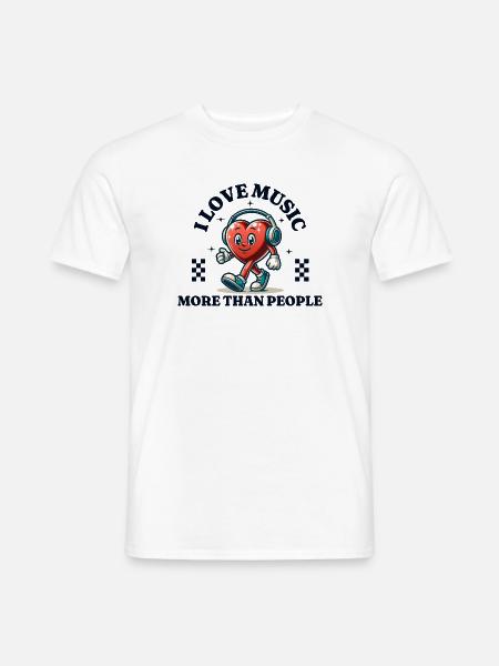 I love music - Männer T-Shirt - Weiß