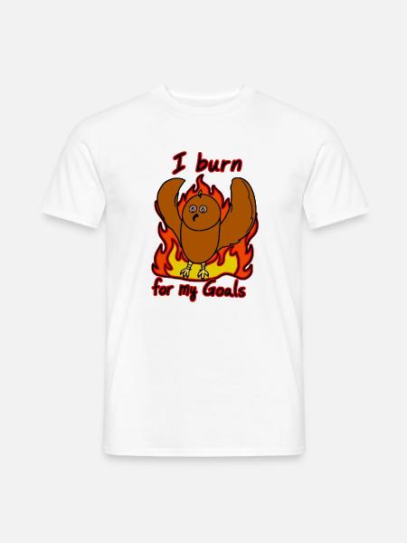 Burn Owl Ziele Brennen - Männer T-Shirt - Weiß
