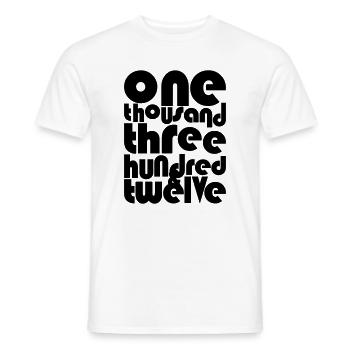1312-2 - Männer T-Shirt - Weiß - Vorne - AI Model Male 178 dark (178cm)