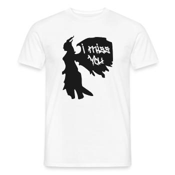 I Miss You Gothic Silhouette - Männer T-Shirt - Weiß - Vorne - AI Model Male 178 dark (178cm)