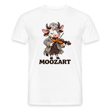 Cute Cow Mozart Wortspiel Klassische Musik Geiger Kunst - Männer T-Shirt - Weiß - Vorne - AI Model Male 178 dark (178cm)