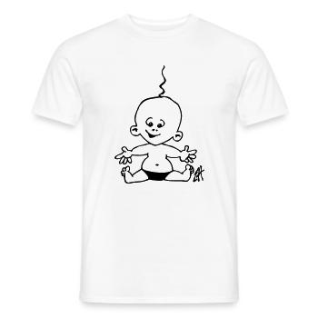 bébé - T-shirt homme - blanc - Devant - AI Model Male 178 dark (178cm)