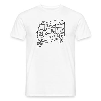 Tuktuk ou autorickshaw - T-shirt homme - blanc - Devant - AI Model Male 178 dark (178cm)