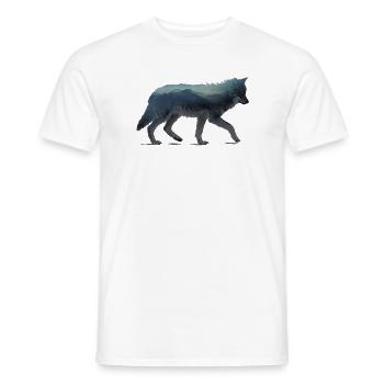Wolf Berge Aquarell - Männer T-Shirt - Weiß - Vorne - AI Model Male 178 dark (178cm)