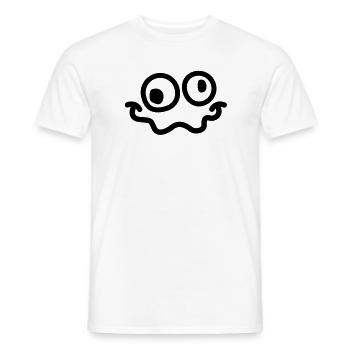 smiley dingue - T-shirt homme - blanc - Devant - AI Model Male 178 dark (178cm)