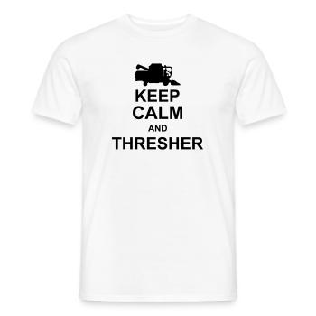 keep calm and thresher kg10 - T-shirt homme - blanc - Devant - AI Model Male 178 dark (178cm)