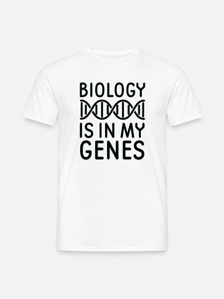 La biologie est dans mes gènes - T-shirt homme - blanc