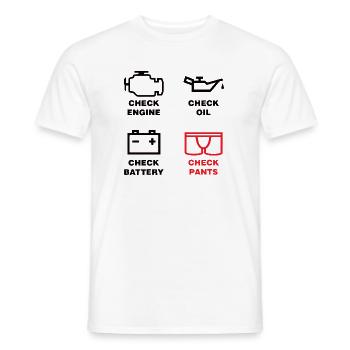 voiture - T-shirt homme - blanc - Devant - AI Model Male 178 dark (178cm)